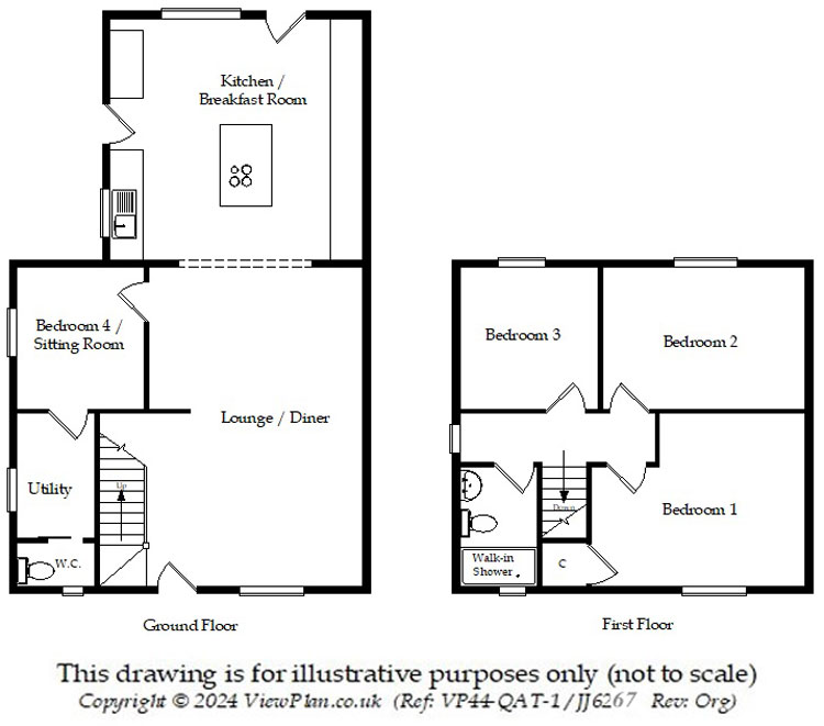 Floorplans For Church Road, Gelligaer, Hengoed, CF82 8FW