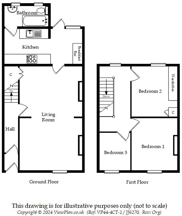 Floorplans For Warne Street, Fleur De Lis, Blackwood, NP12 3RS