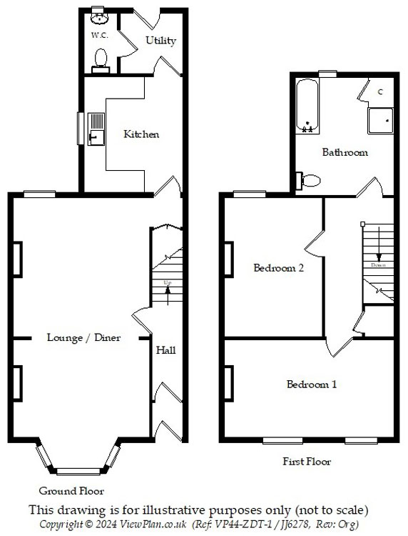 Floorplans For Church Street, Ystrad Mynach, Hengoed, CF82 7EF