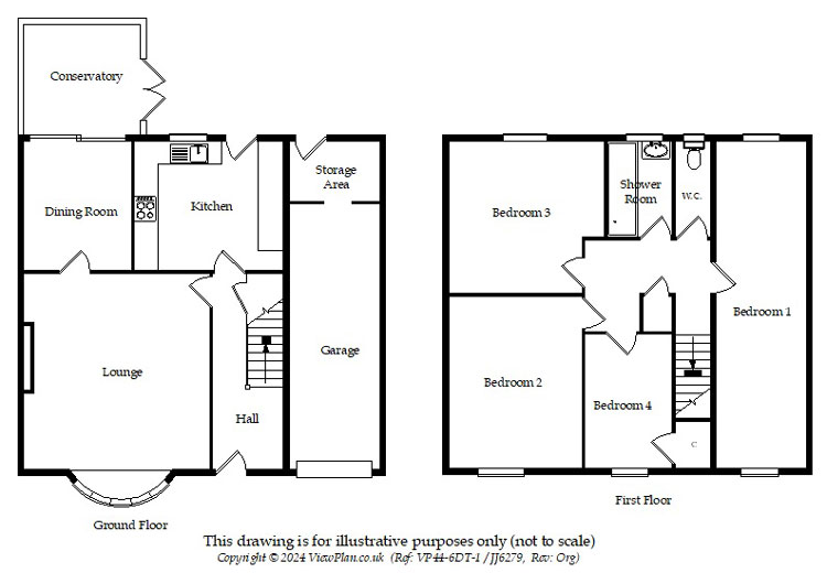 Floorplans For Trinity Close, Ystrad Mynach, Hengoed, CF82 7DT