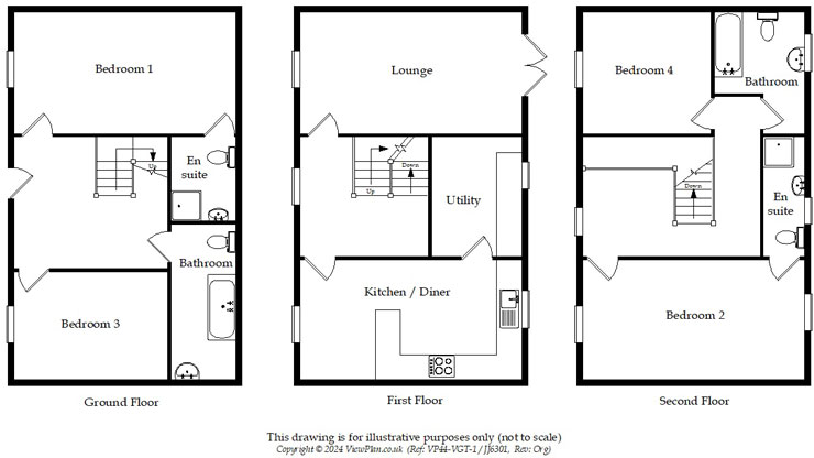 Floorplans For Wern Fach, Hengoed, CF82 7RW