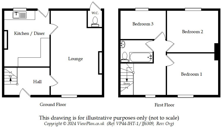 Floorplans For Bryncoed Terrace, CASCADE, Pen-Pedair-Heol, Hengoed, CF82 8DE