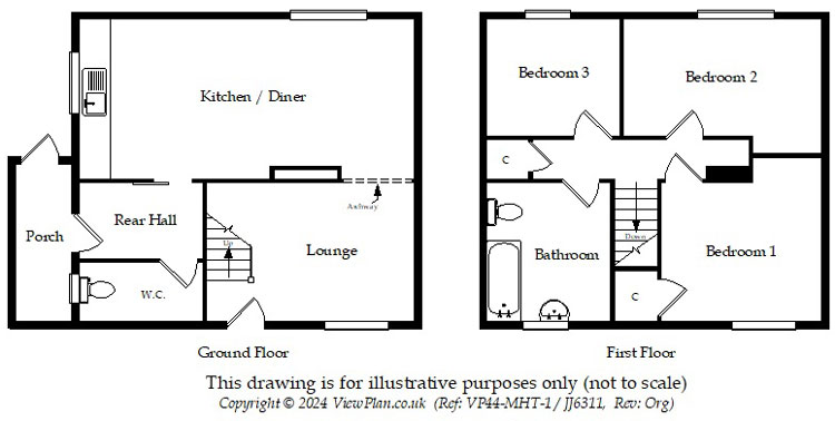 Floorplans For Hengoed Avenue, Cefn Hengoed, Hengoed, CF82 7LE