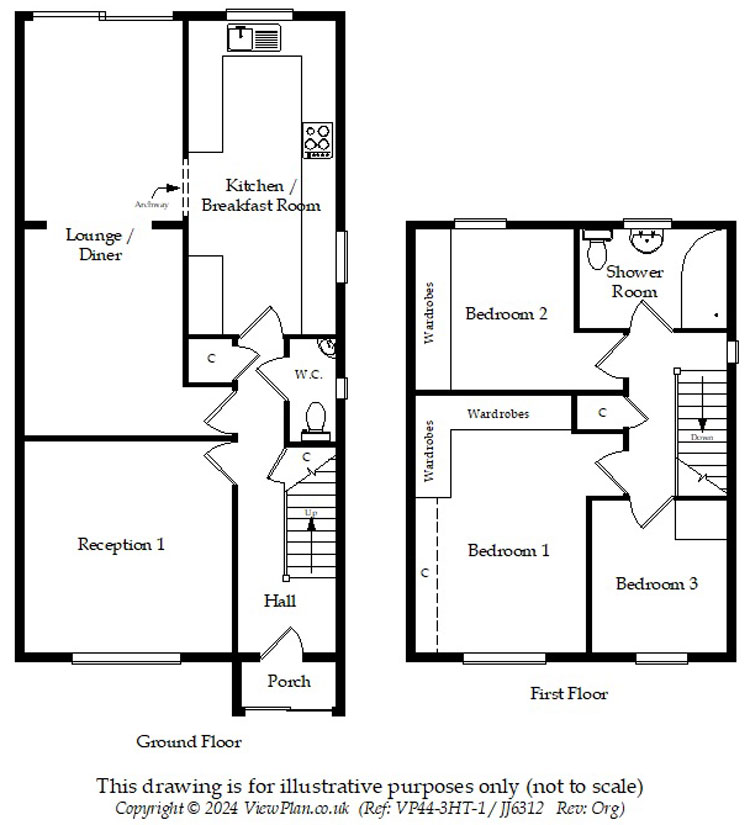 Floorplans For Tawel Fan, Nelson, Treharris, CF46 6EH