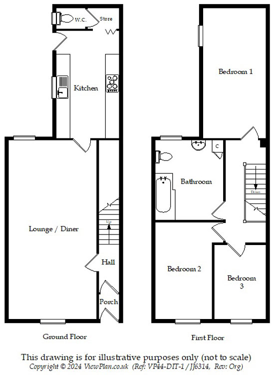 Floorplans For Dynevor Terrace, Nelson, Treharris, CF46 6PD