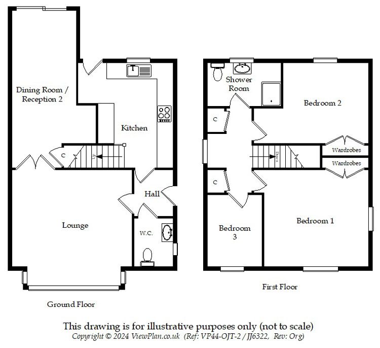 Floorplans For Rolls Avenue, Pen-Pedair-Heol, Hengoed, CF82 8HP