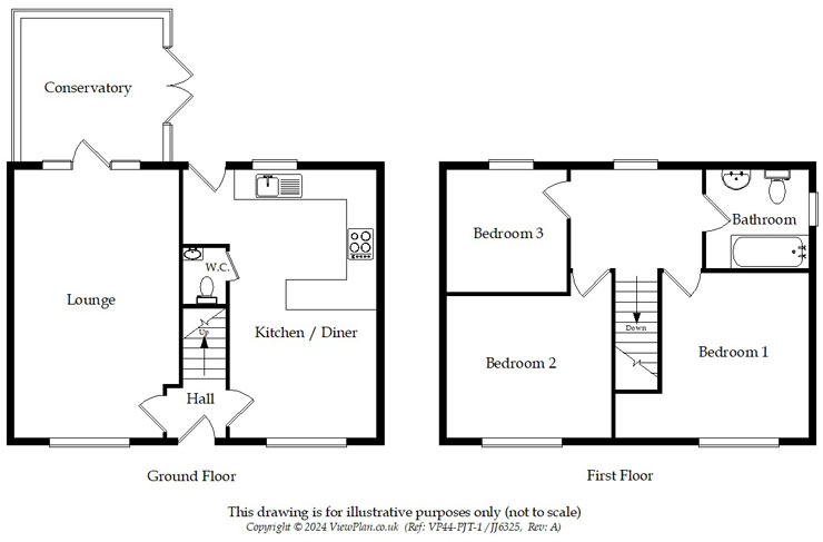 Floorplans For Trosnant Crescent, Penybryn, Hengoed, CF82 7FW