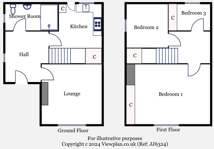 Floorplans For Castle Street, Fleur De Lis, Blackwood, NP12 3UH