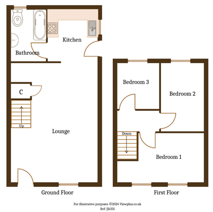 Floorplans For New Road, Deri, Bargoed, CF81 9GL