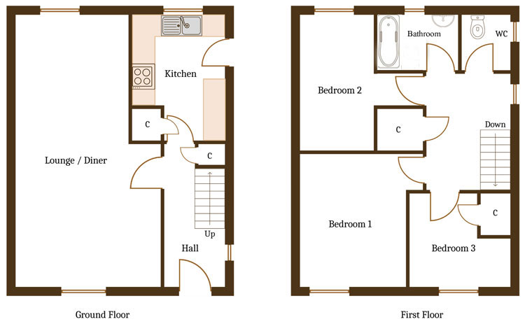 Floorplans For Springfield Road, Maesycwmmer, Hengoed, CF82 7QP