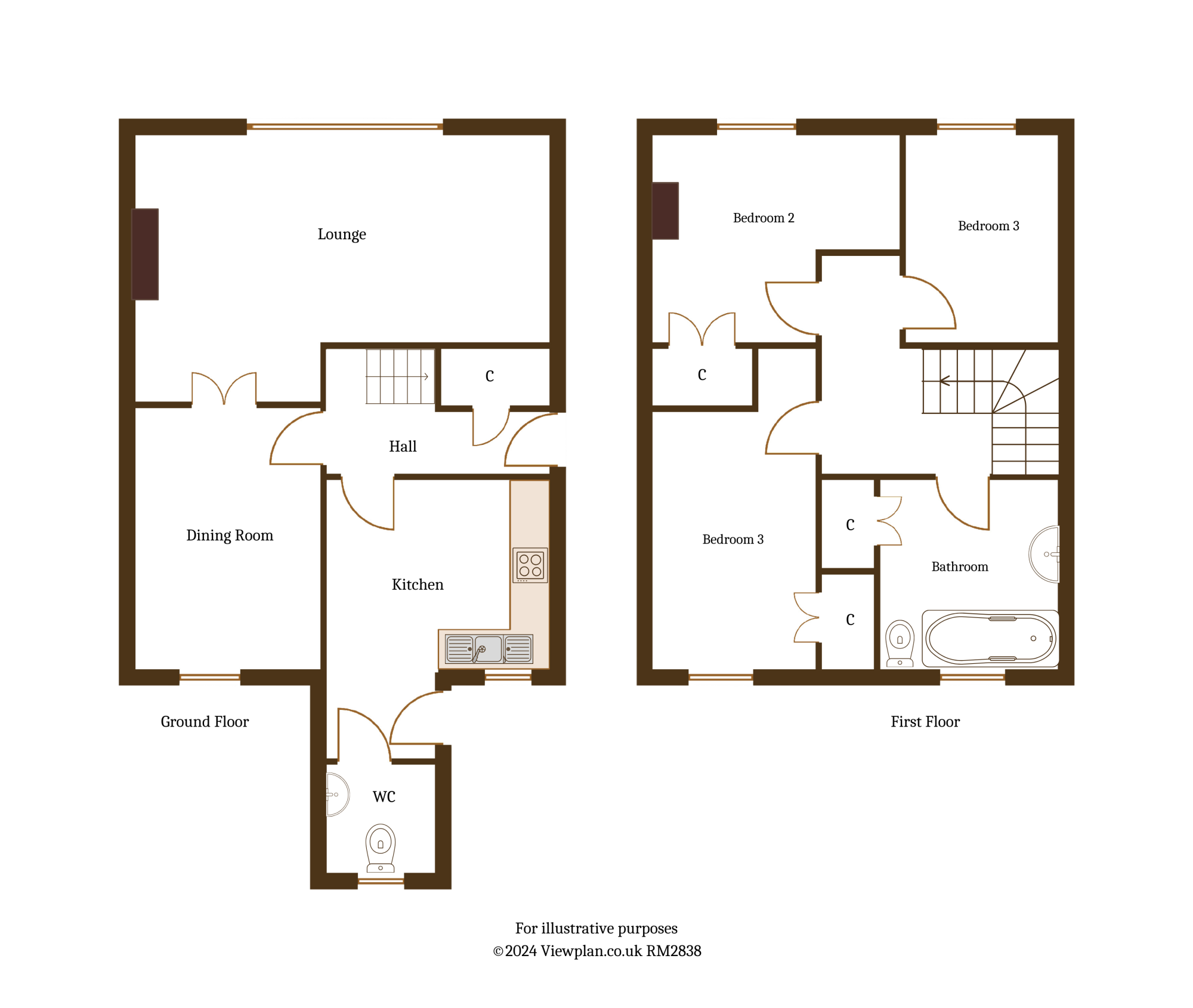 Floorplans For Harlech Drive, Dinas Powys, CF64 4NZ