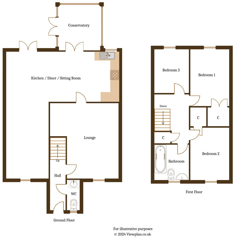 Floorplans For Ger Nant, Ystrad Mynach, Hengoed, CF82 7FE