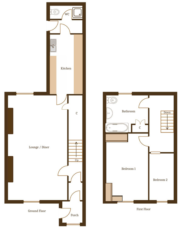 Floorplans For Bedwlwyn Road, Ystrad Mynach, Hengoed, CF82 7AB