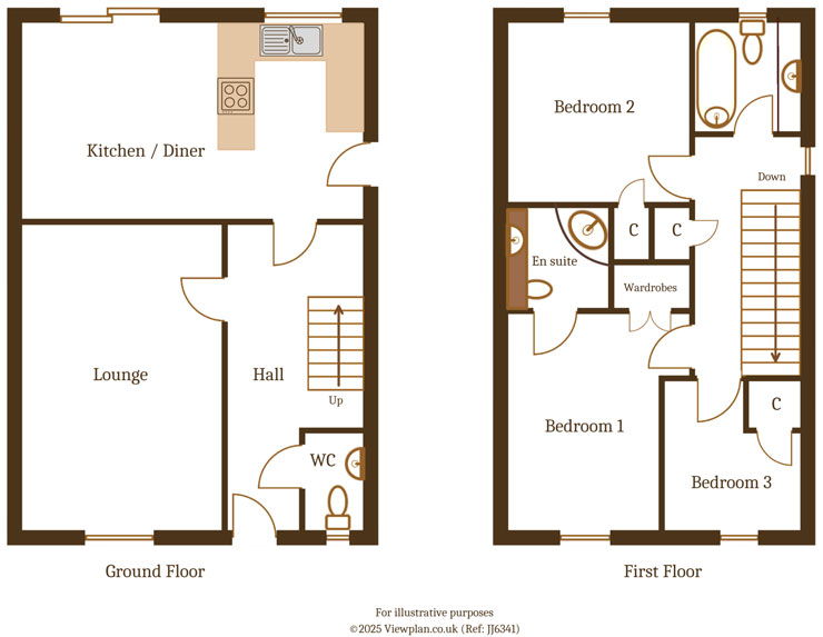 Floorplans For Acorn Lane, Glyngaer, Gelligaer, Maesycwmmer, CF82 8FS