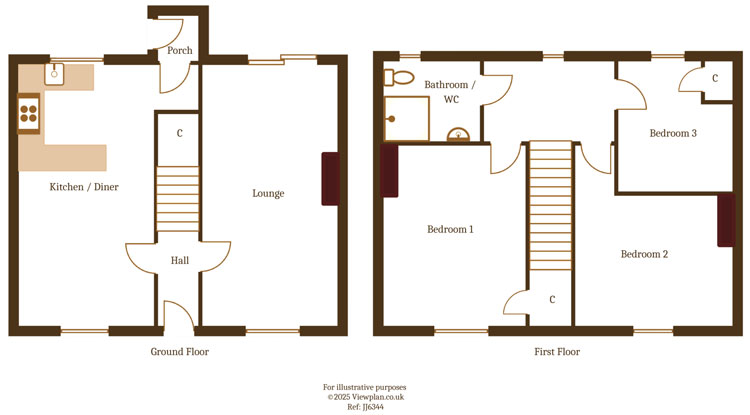 Floorplans For Brynheulog Street, Penybryn, Hengoed, CF82 7GD