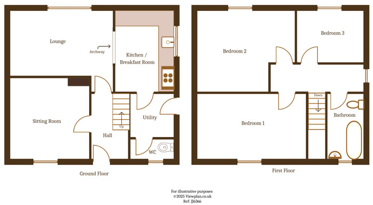 Floorplans For Aneurin Bevan Avenue, Gelligaer, Hengoed, CF82 8ET
