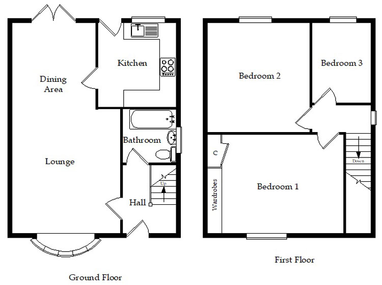 Floorplans For Heathlands, Ystrad Mynach, Hengoed, CF82 7NZ