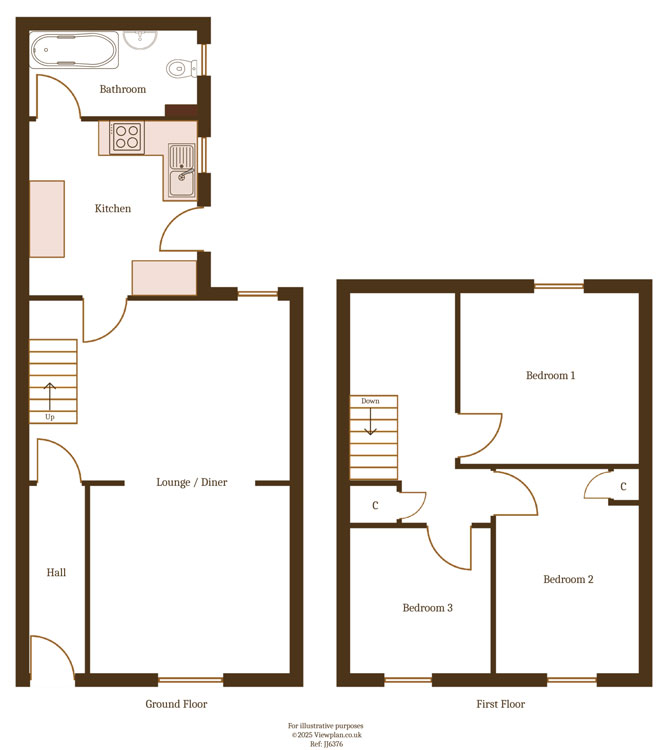 Floorplans For High Street, Trelewis, Treharris, CF46 6AD