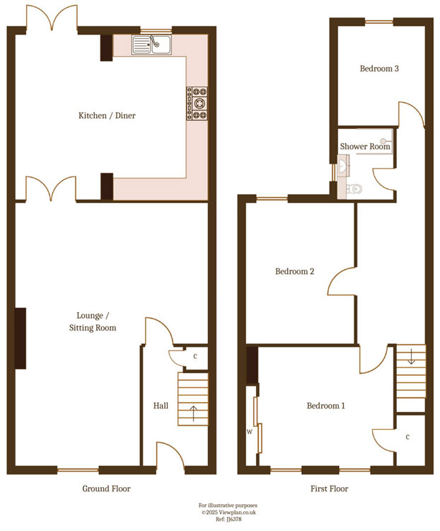 Floorplans For Field Street, Trelewis, Treharris, CF46 6AW