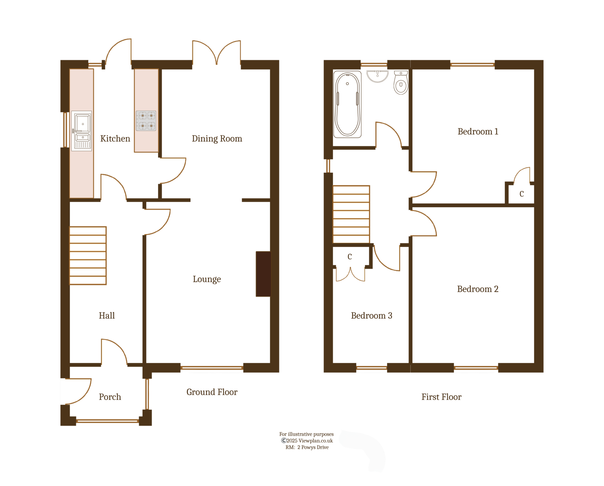 Floorplans For Powys Drive, Dinas Powys, CF64 4LN