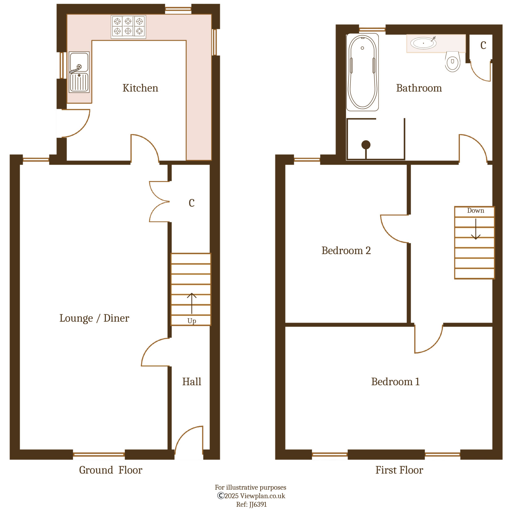 Floorplans For Usk Road, Bargoed, CF81 8RJ