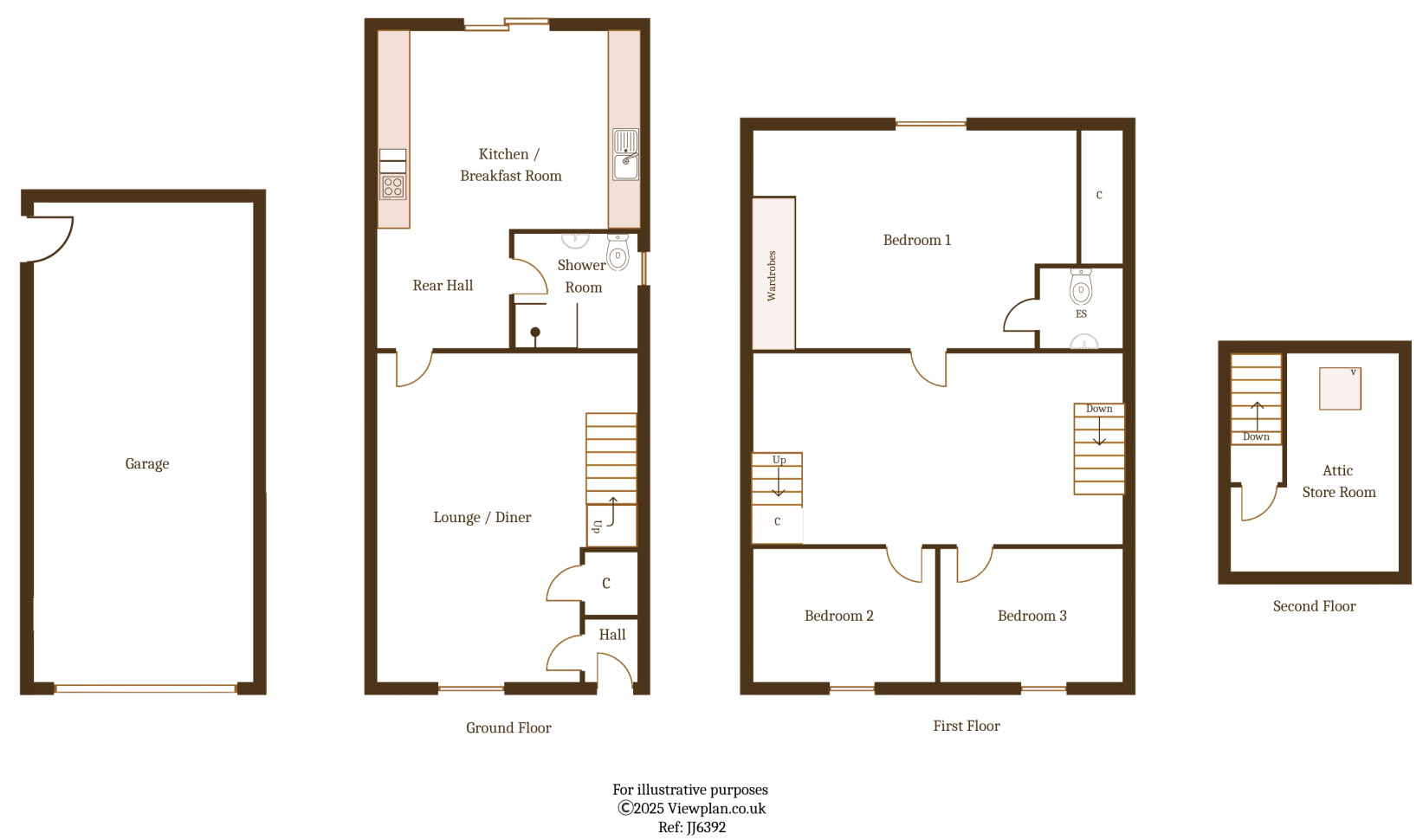 Floorplans For Donald Street, Nelson, Treharris, CF46 6EB