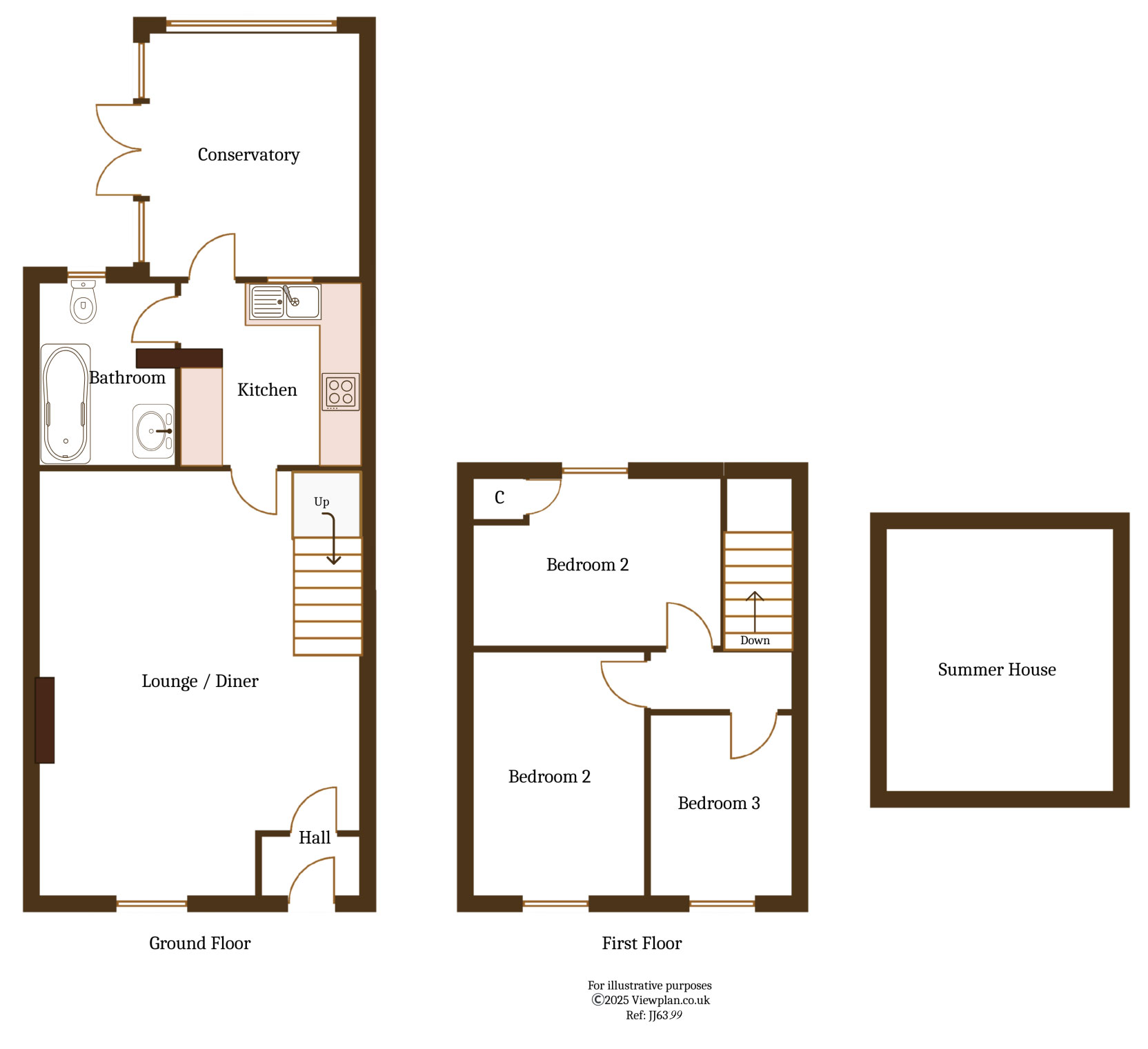 Floorplans For Donald Street, Nelson, Treharris, CF46 6EB