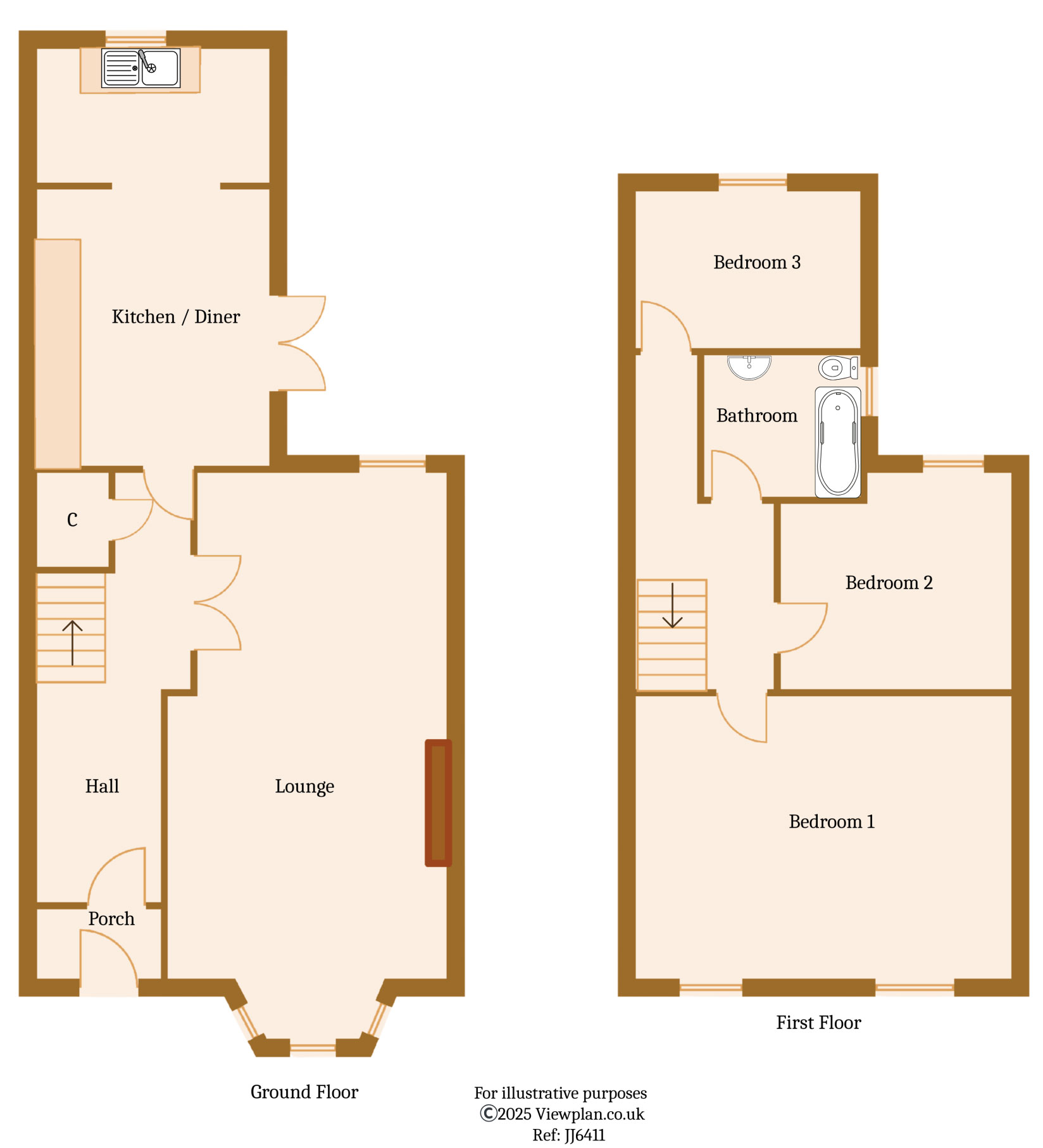 Floorplans For Hengoed Road, Hengoed, CF82 7NX