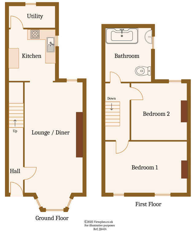 Floorplans For Brynavon Terrace, Hengoed, CF82 7LZ