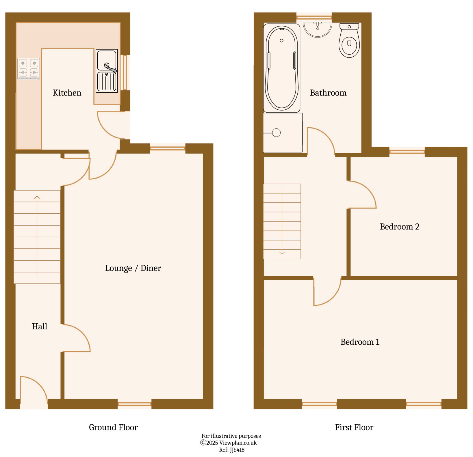 Floorplans For St. Cattwgs Avenue, Gelligaer, Hengoed, CF82 8FE