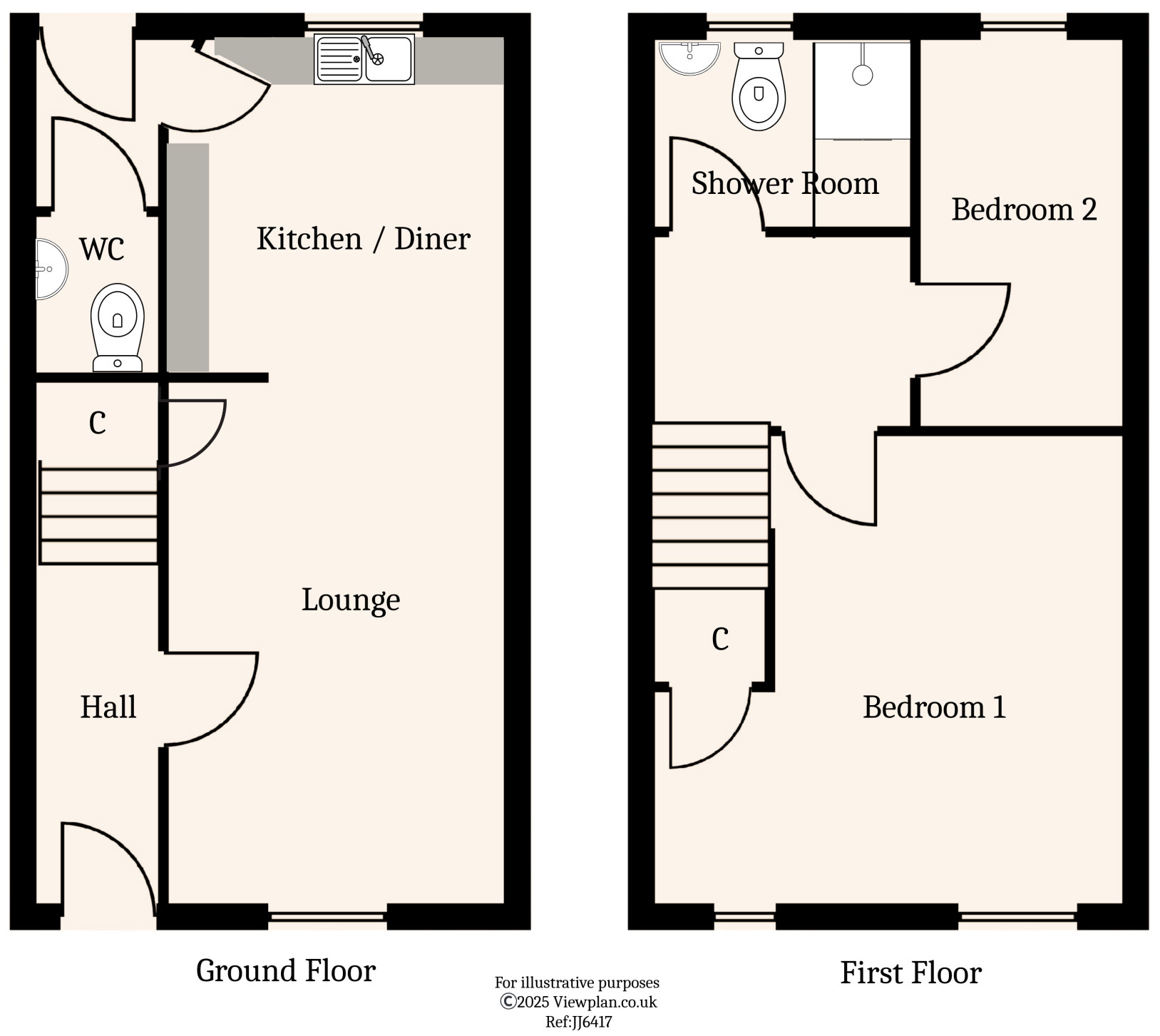 Floorplans For Salem Chapel, High Street, Fleur De Lis, Blackwood, NP12 3UE
