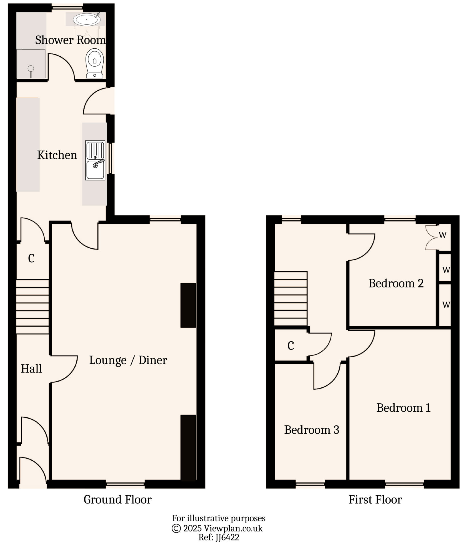 Floorplans For Central Street, Ystrad Mynach, Hengoed, CF82 7EL