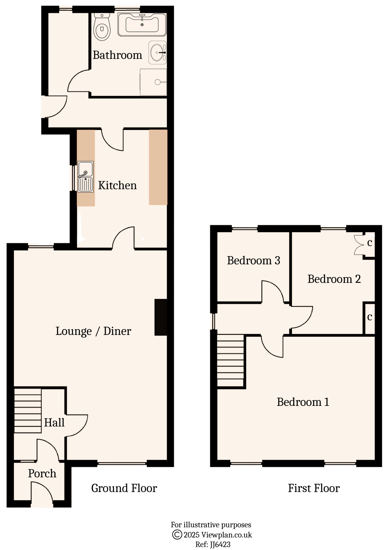 Floorplans For Hengoed Crescent, Cefn Hengoed, Hengoed, CF82 7HF