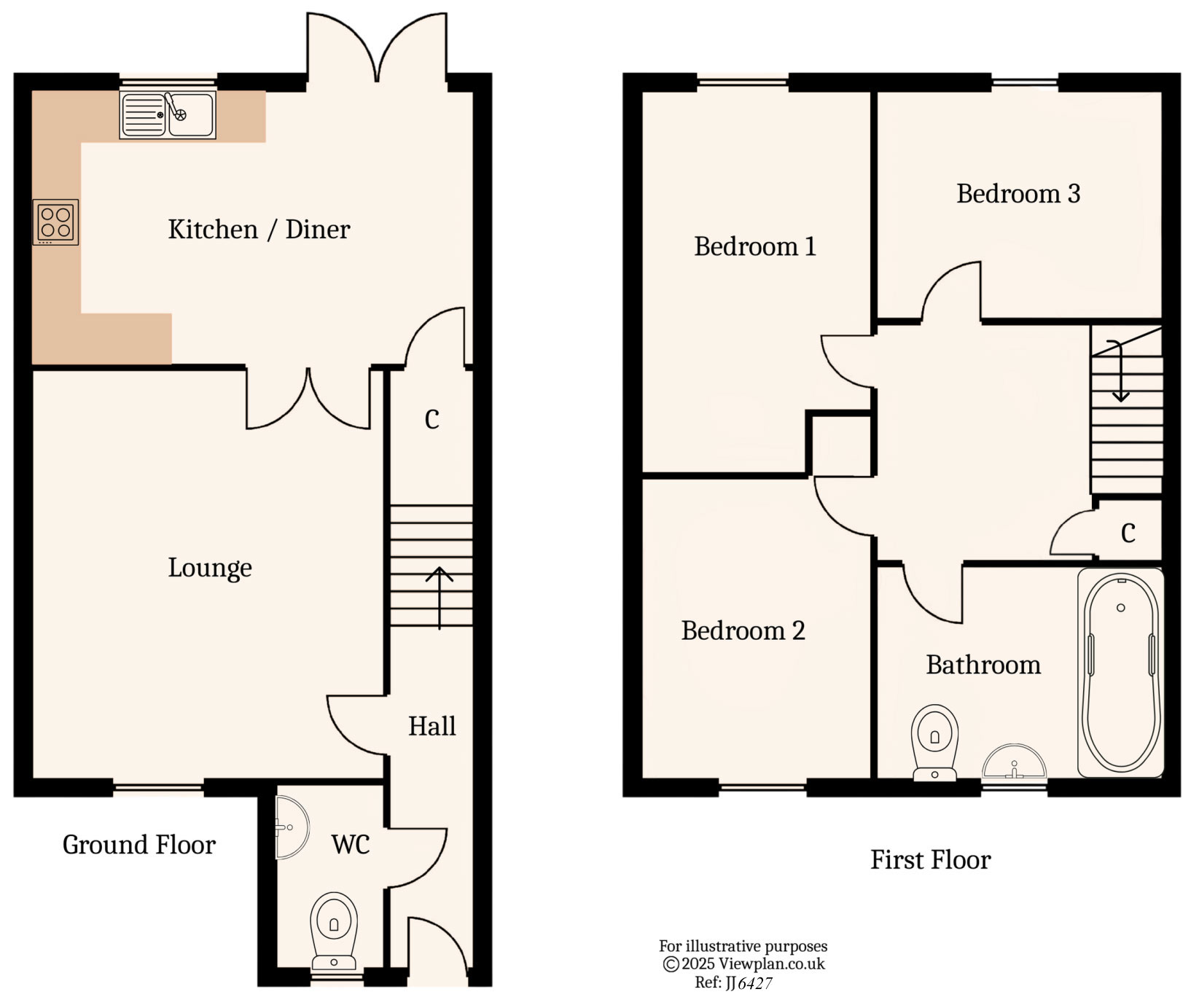 Floorplans For Clos Cae Mawr, Pen-Pedair-Heol, Hengoed, CF82 7TH