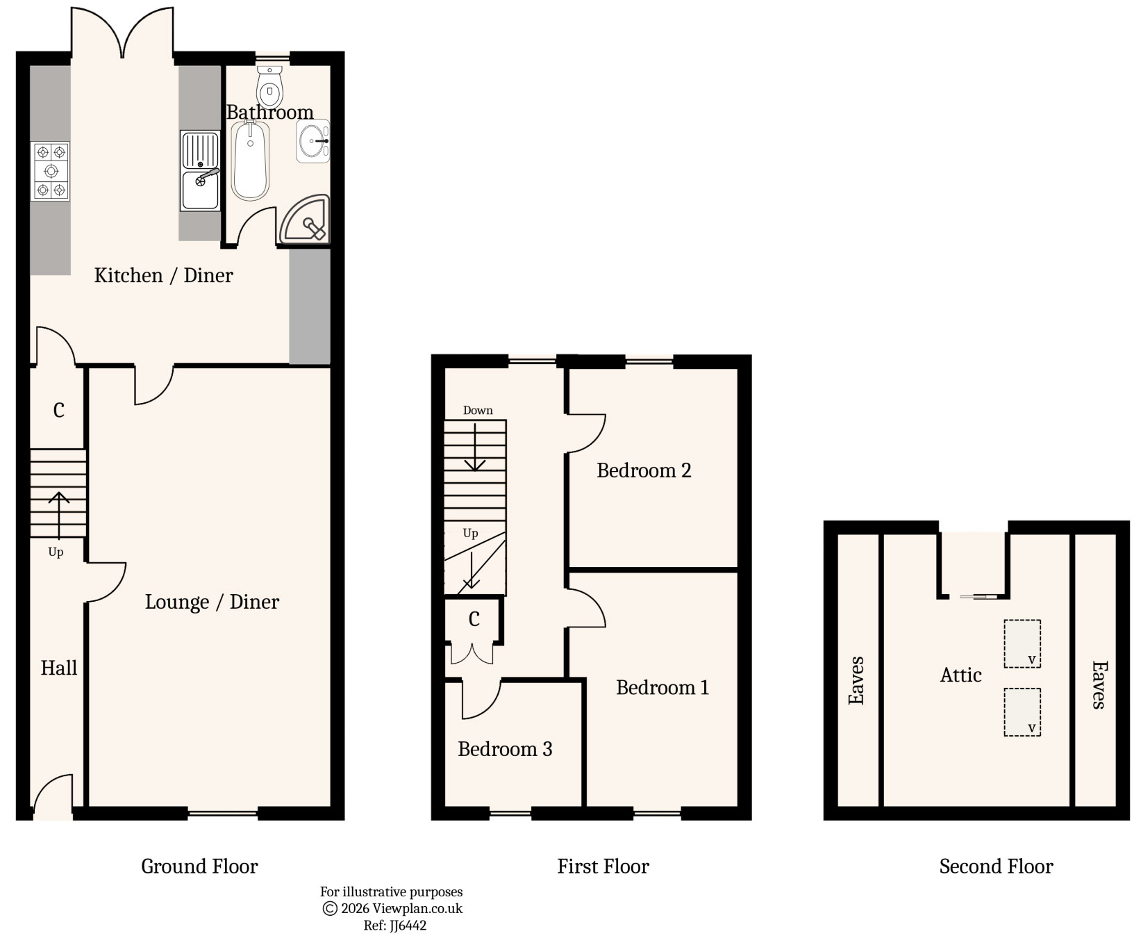 Floorplans For Springfield Terrace, Nelson, Treharris, CF46 6NN