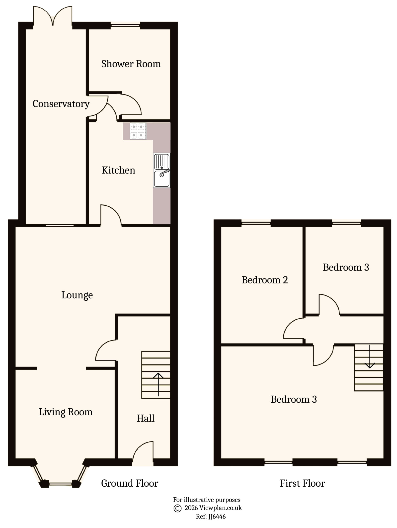 Floorplans For Cefn Road, Hengoed, CF82 7NB