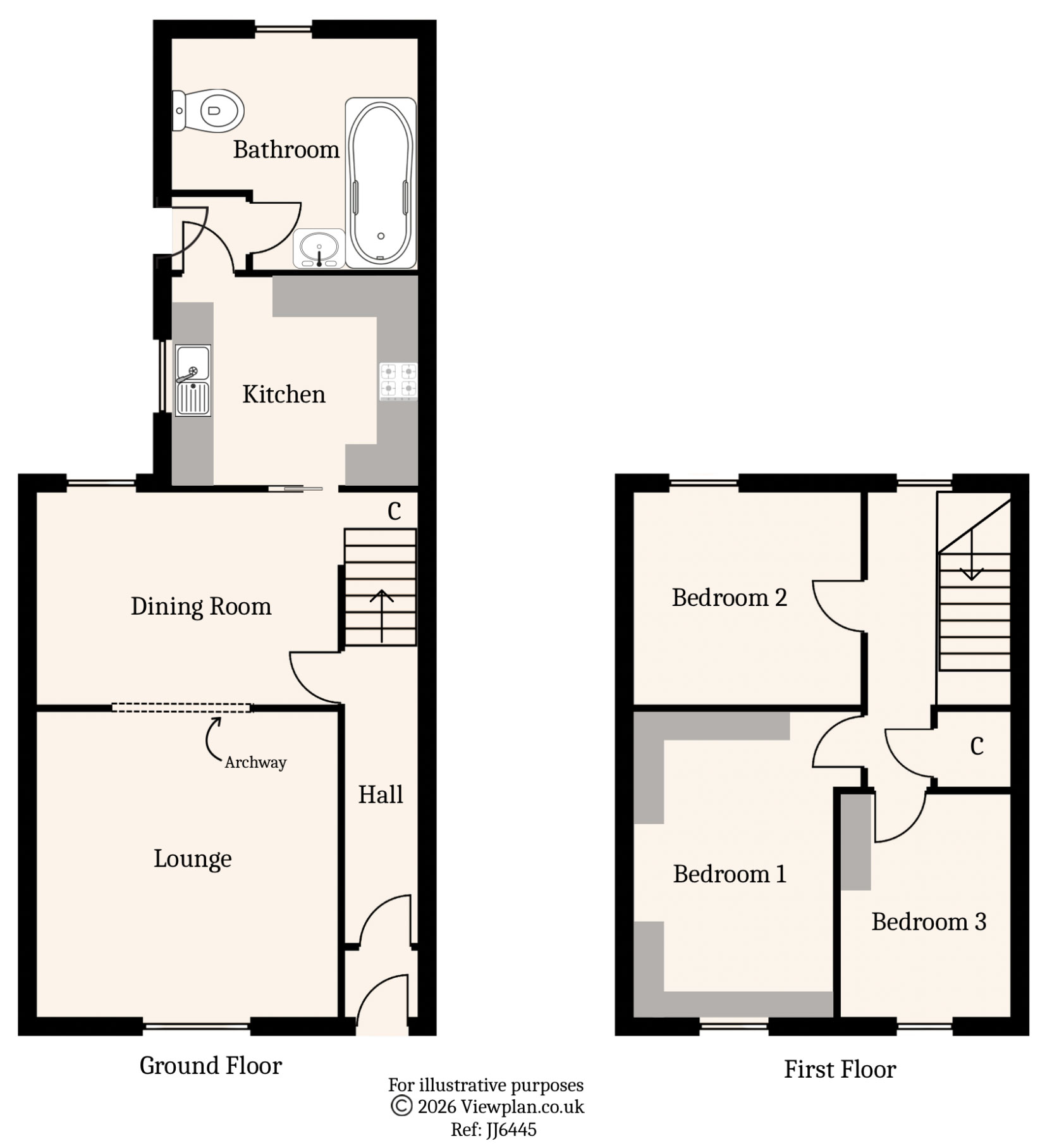Floorplans For Cefn Road Upper, Deri, Bargoed, CF81 9GW