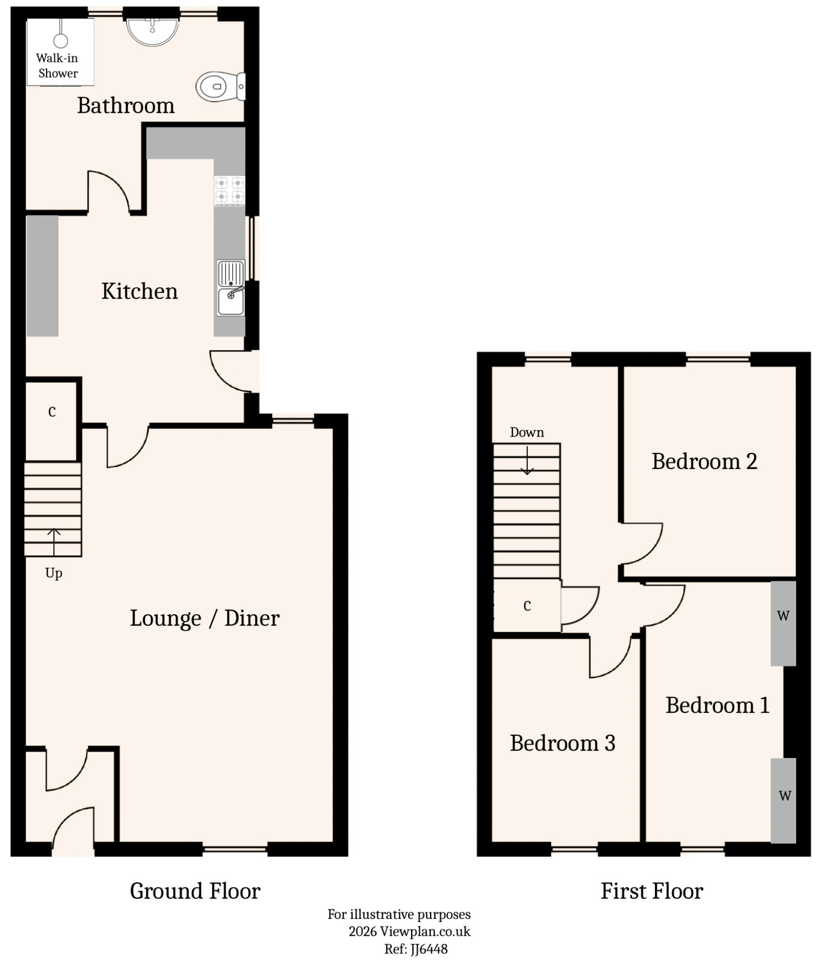 Floorplans For Central Street, Ystrad Mynach, Hengoed, CF82 7AR