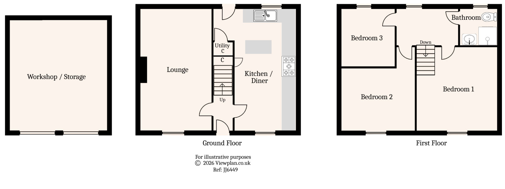 Floorplans For Gelliargwellt Road, Penybryn, Hengoed, CF82 7FY