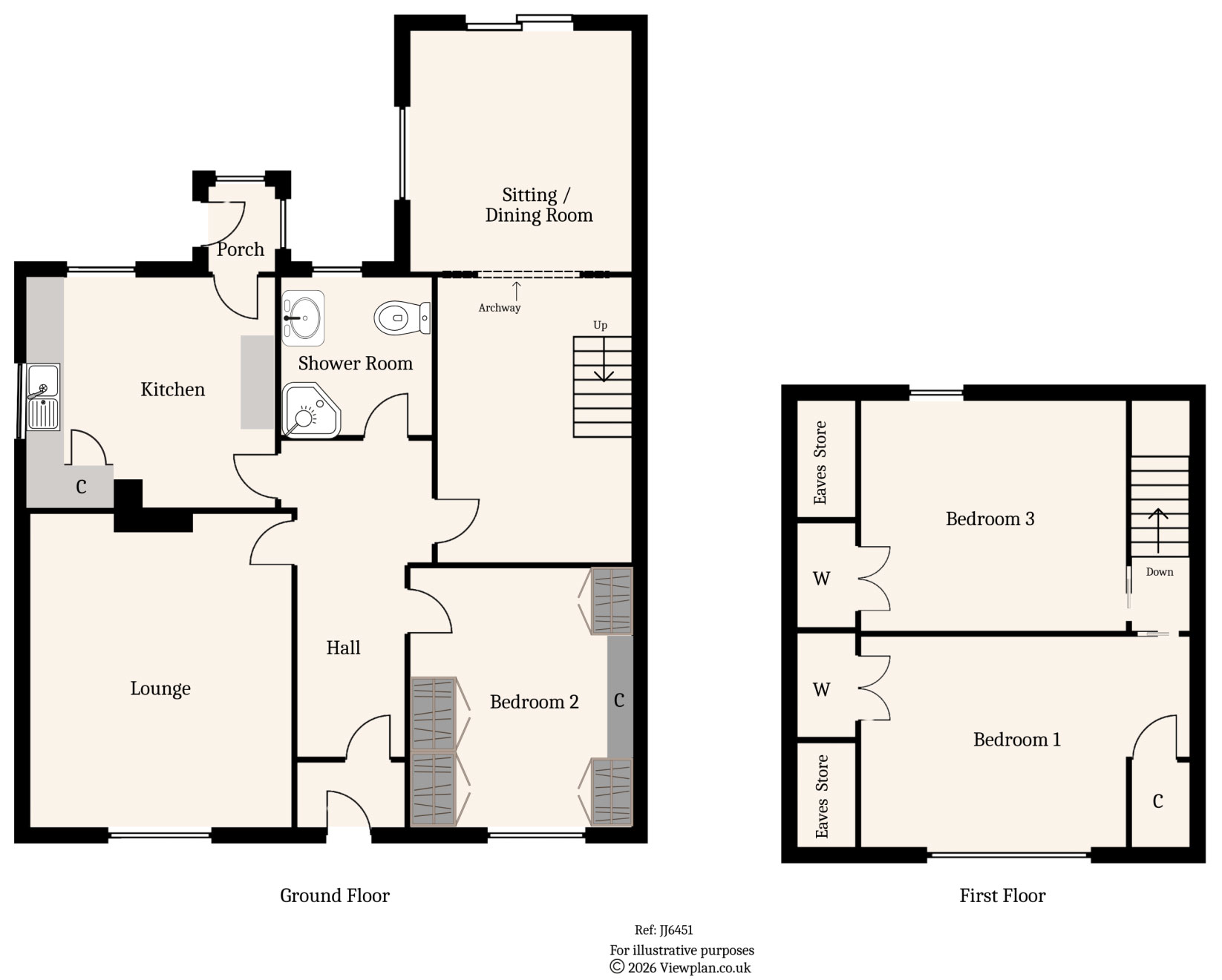 Floorplans For The Walk, Hengoed, CF82 7AH