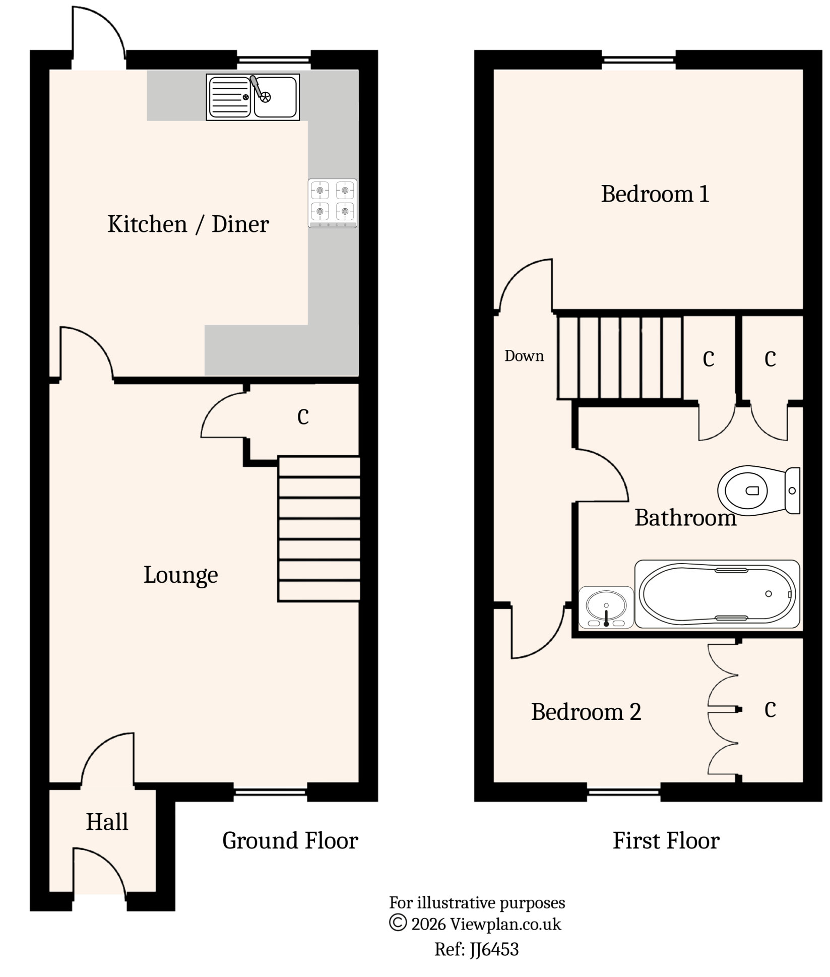 Floorplans For Llyswen, Pen-Pedair-Heol, Hengoed, CF82 7TP