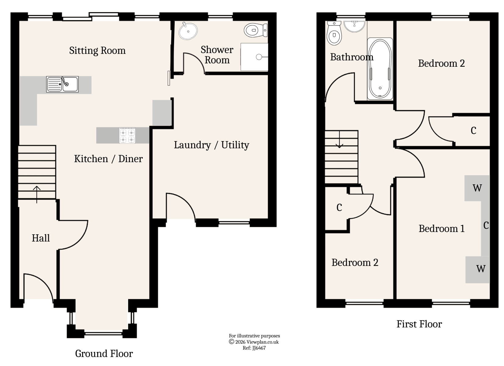 Floorplans For Heol Morien, Nelson, Treharris, CF46 6JA