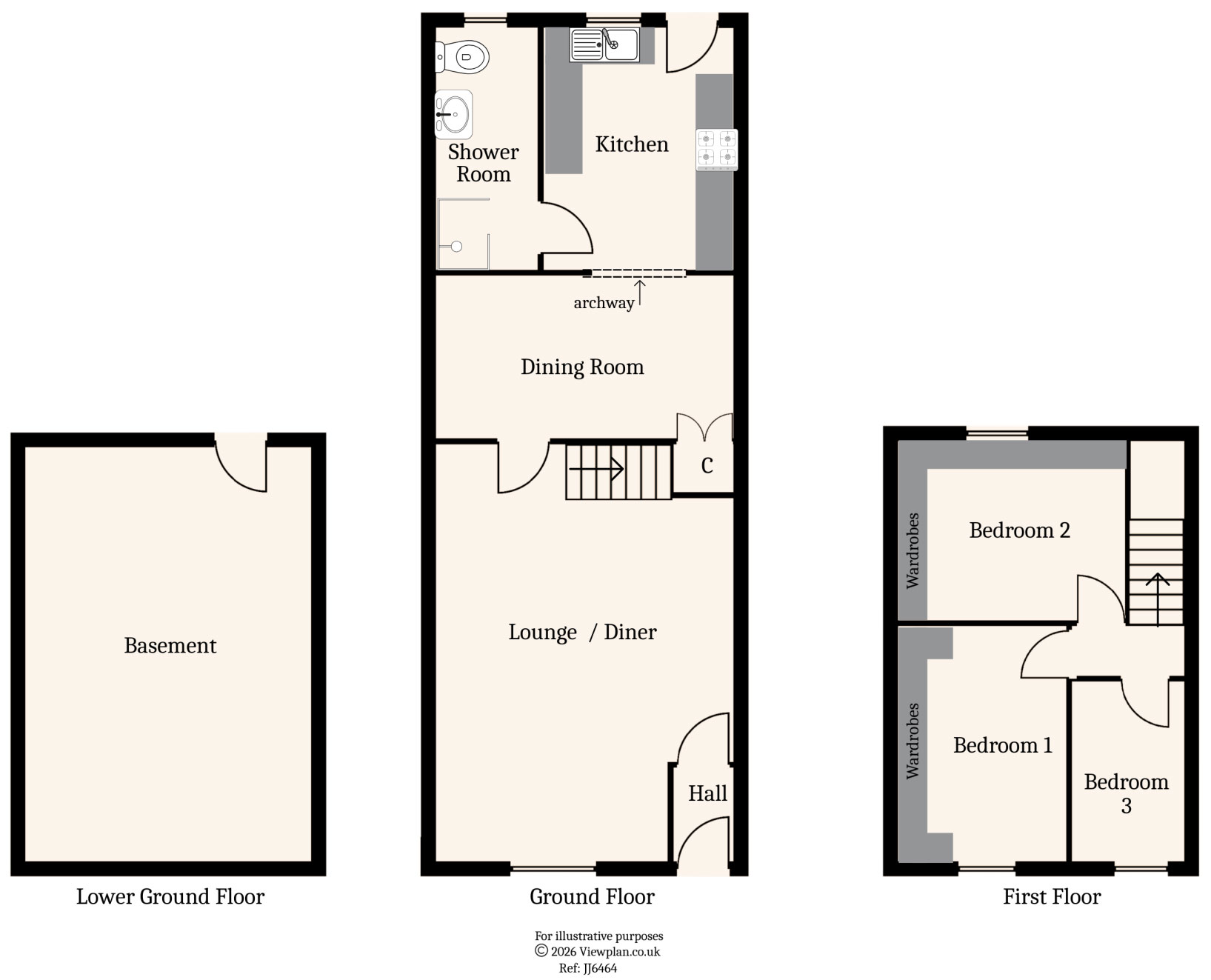 Floorplans For Fell Street, Treharris, CF46 5HN