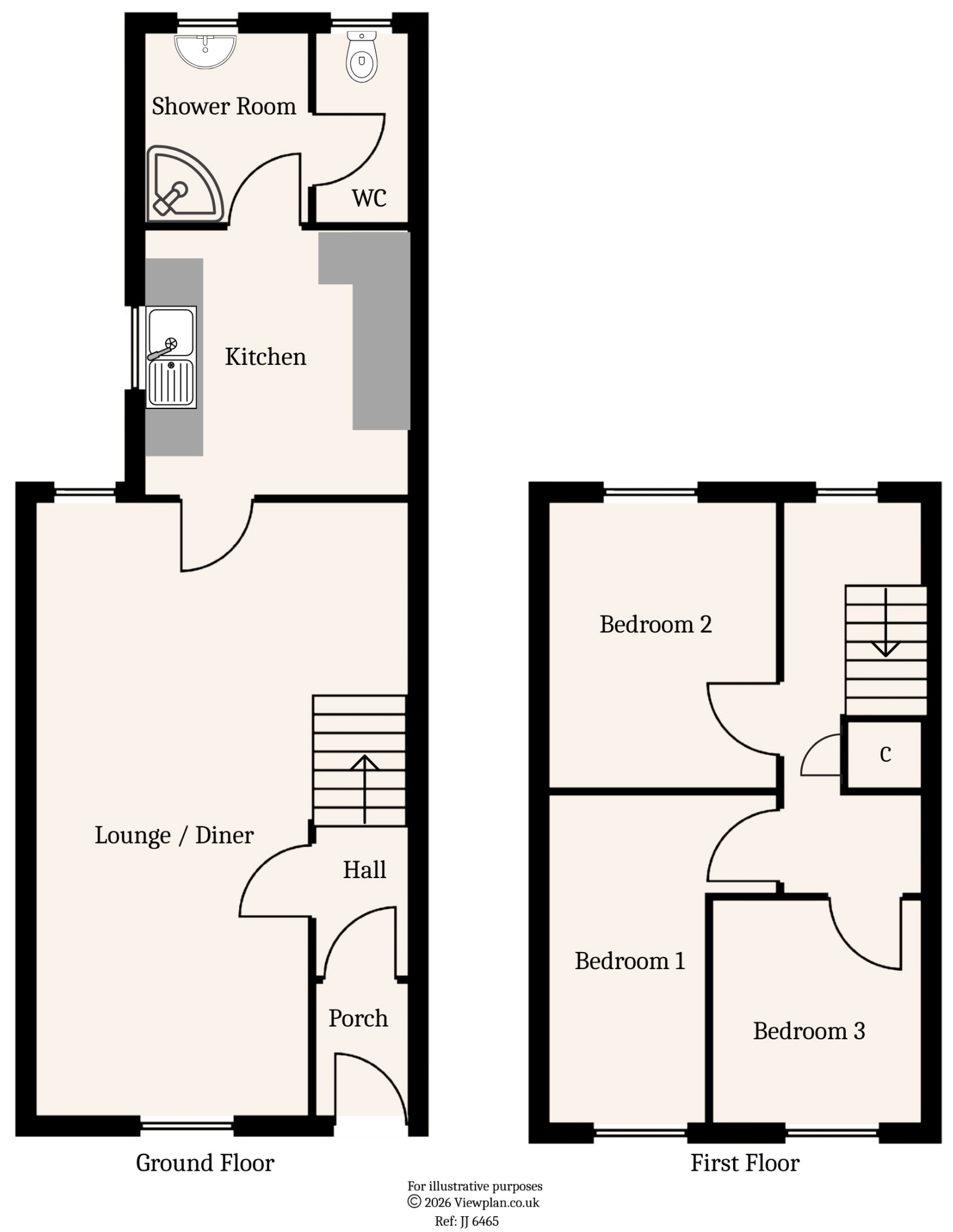 Floorplans For Edward Street, Ystrad Mynach, Hengoed, CF82 7ES