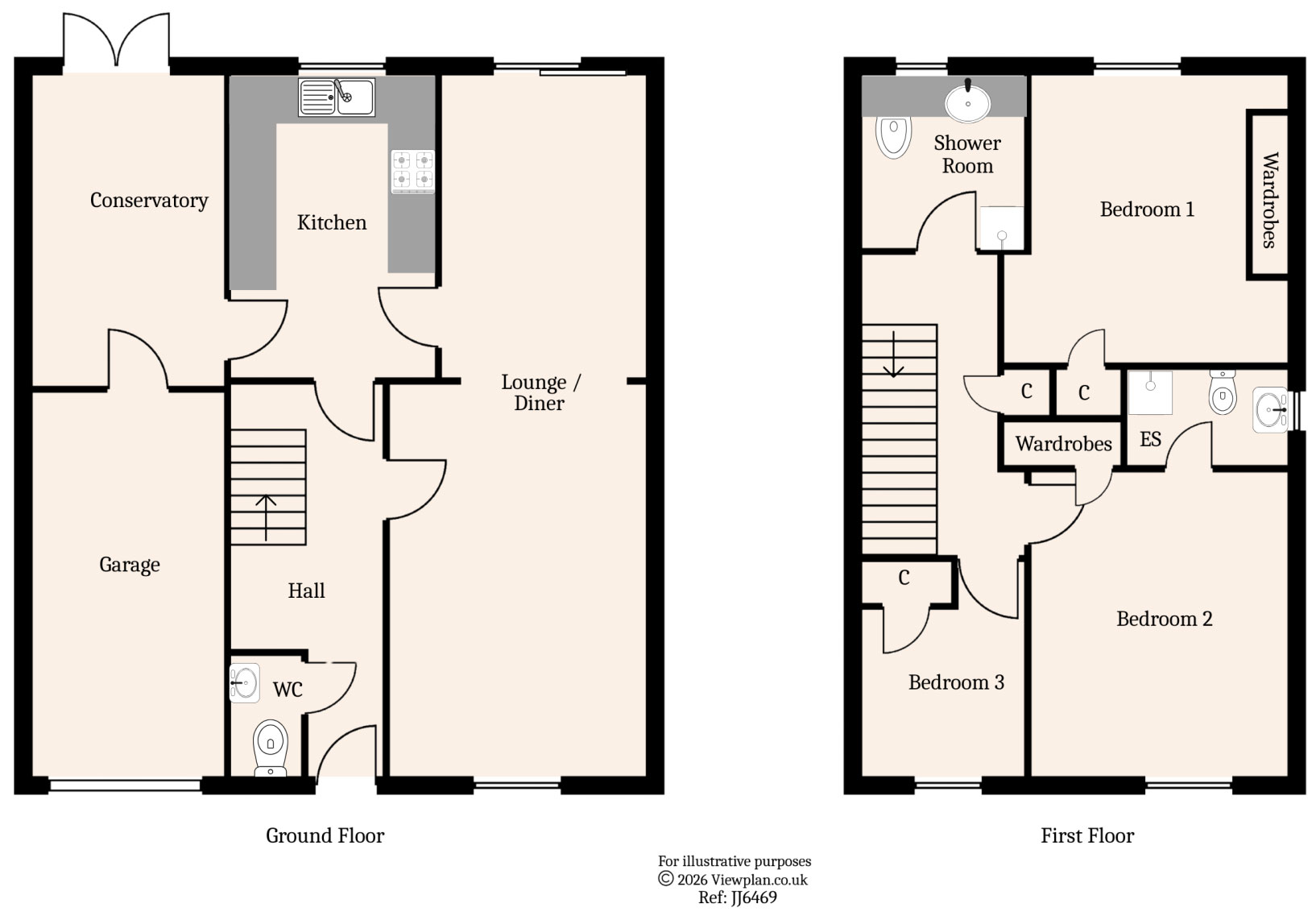 Floorplans For Cae Llwyndu, Nelson, CF46 6HX