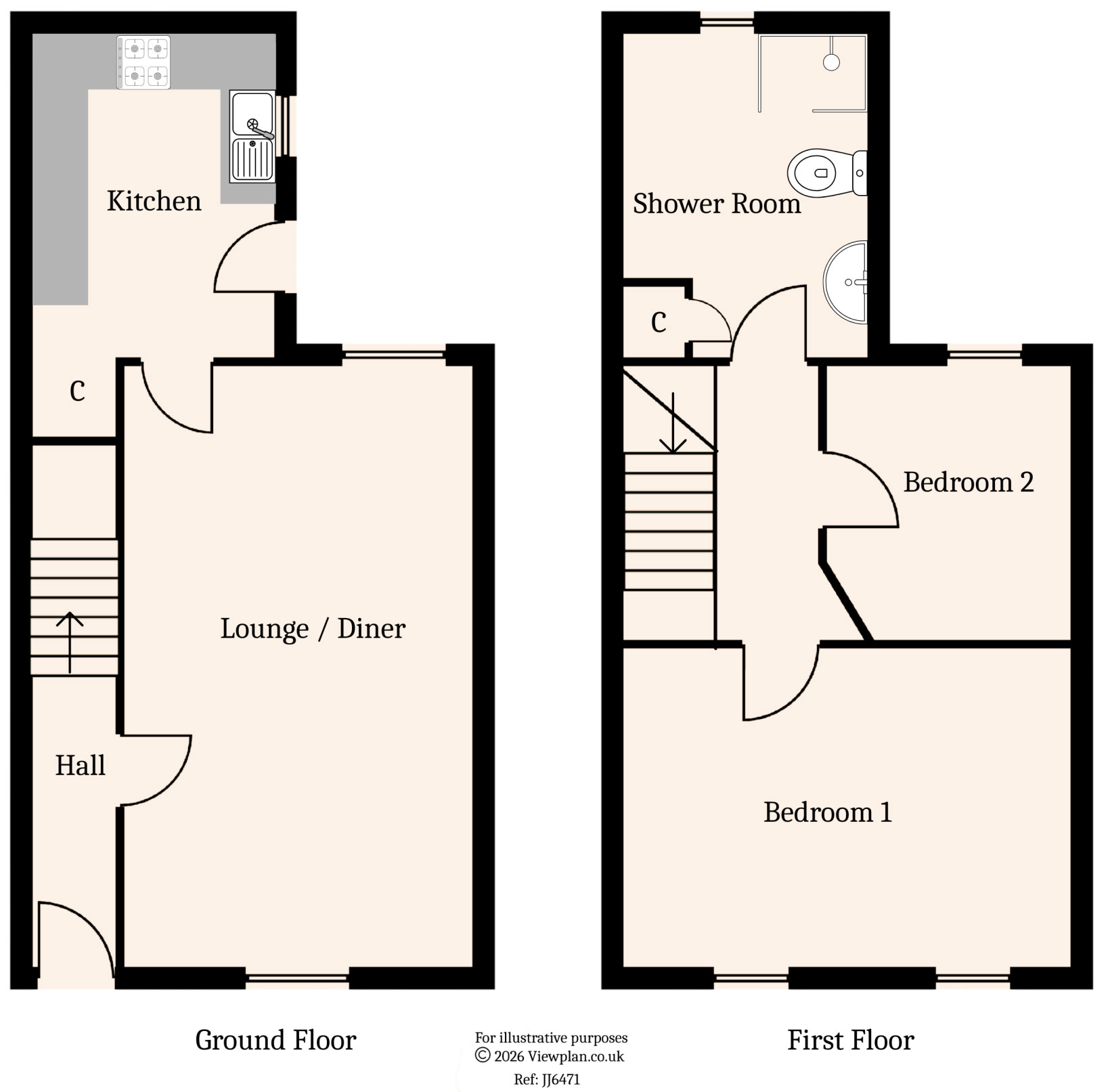 Floorplans For Bontnewydd Terrace, Trelewis, CF46 6AF