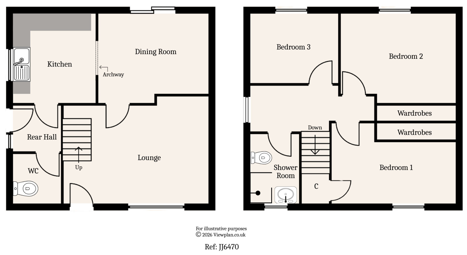 Floorplans For Dan-y-Gaer Road, Gelligaer, Hengoed, CF82 8EP
