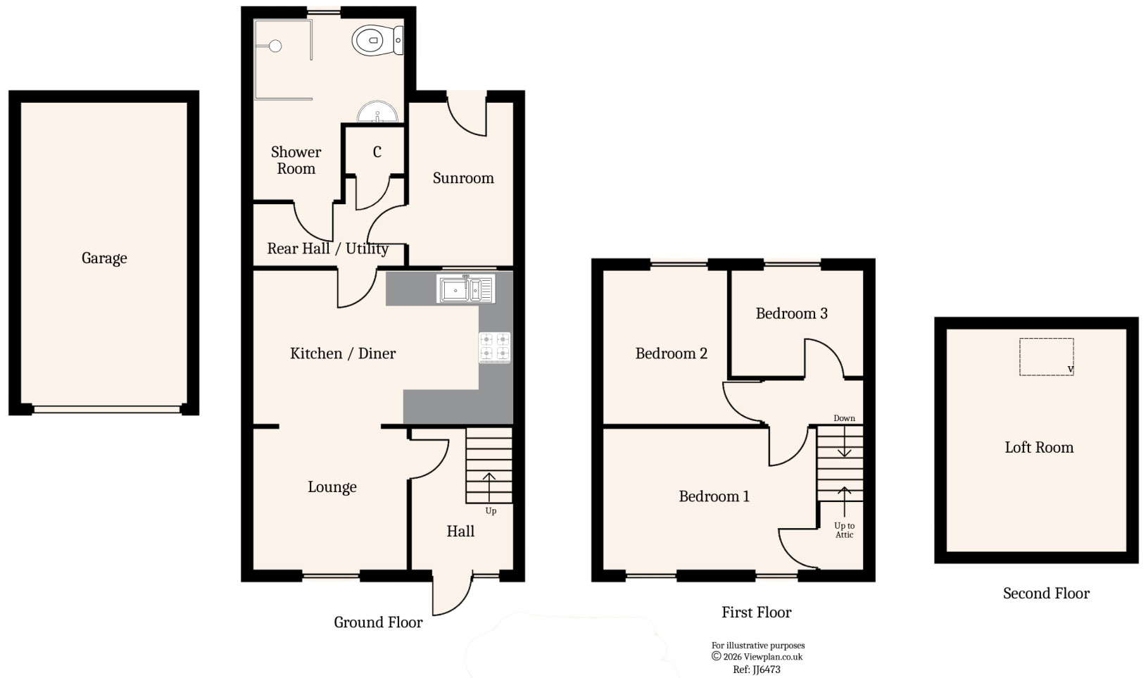 Floorplans For Brynview Avenue, Ystrad Mynach, Hengoed, CF82 7DB
