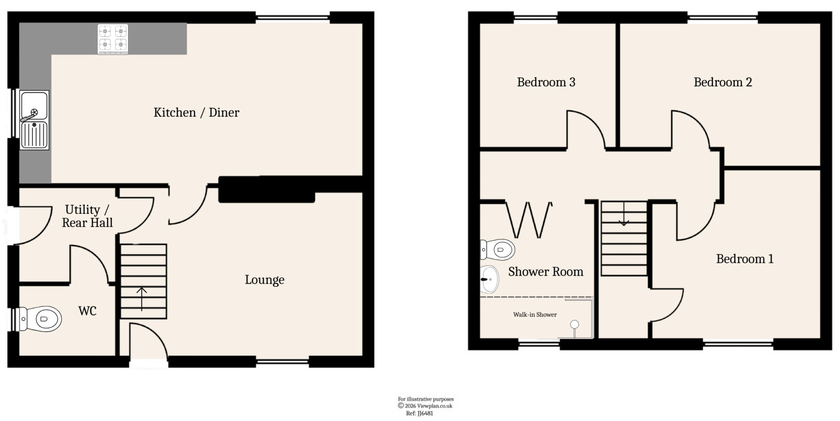 Floorplans For Hengoed Avenue, Cefn Hengoed, Hengoed, CF82 7LE