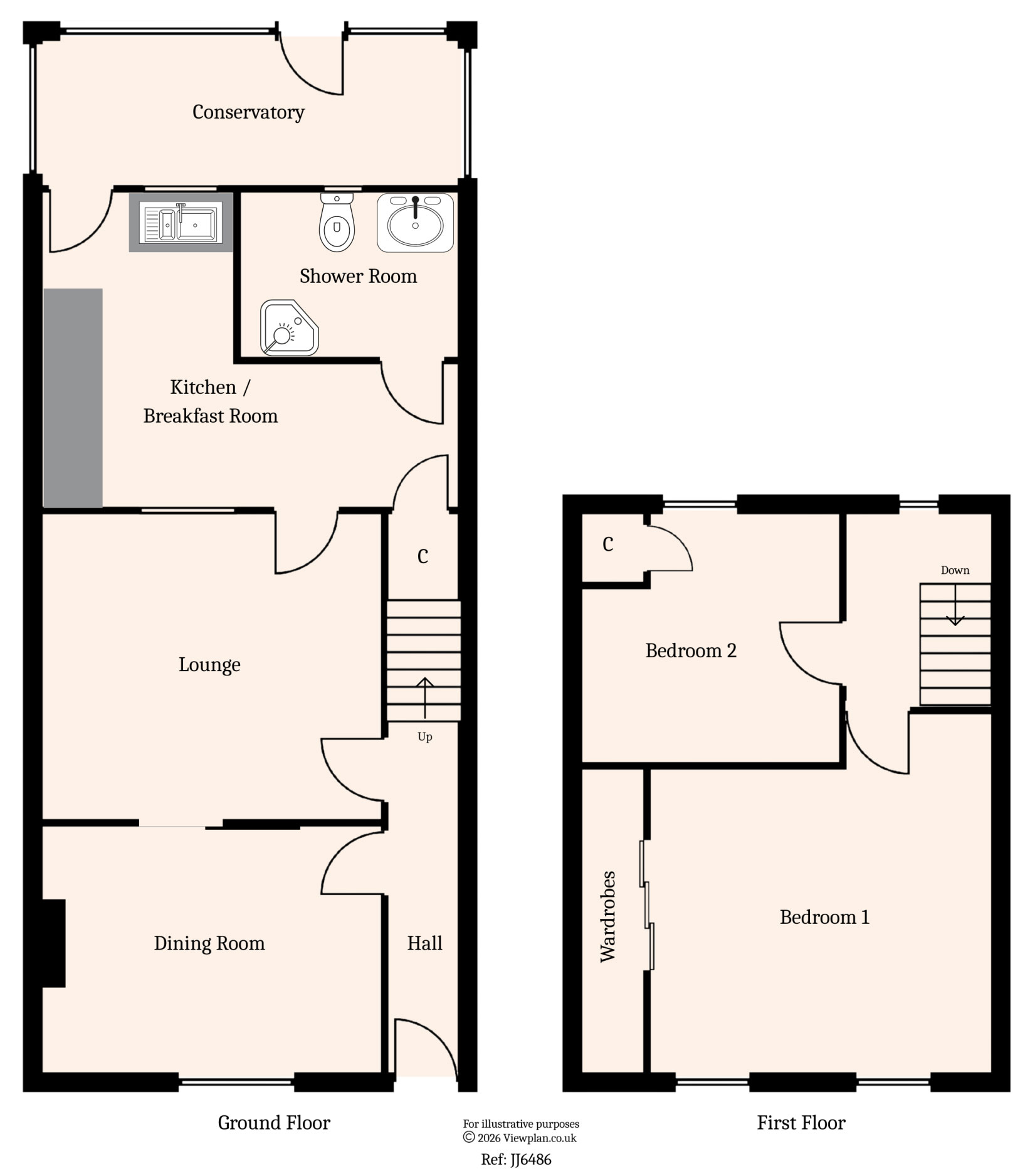 Floorplans For Llwyncelyn Terrace, Nelson, Treharris, CF46 6HF